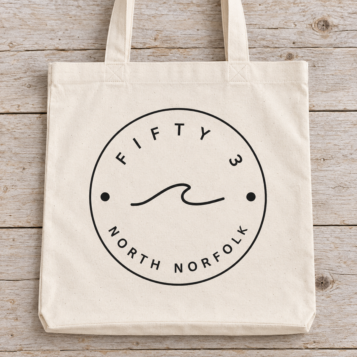 Fifty 3 North Circle Logo Tote - Raw